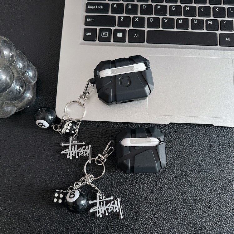 Black Logo style charm AirPod Case