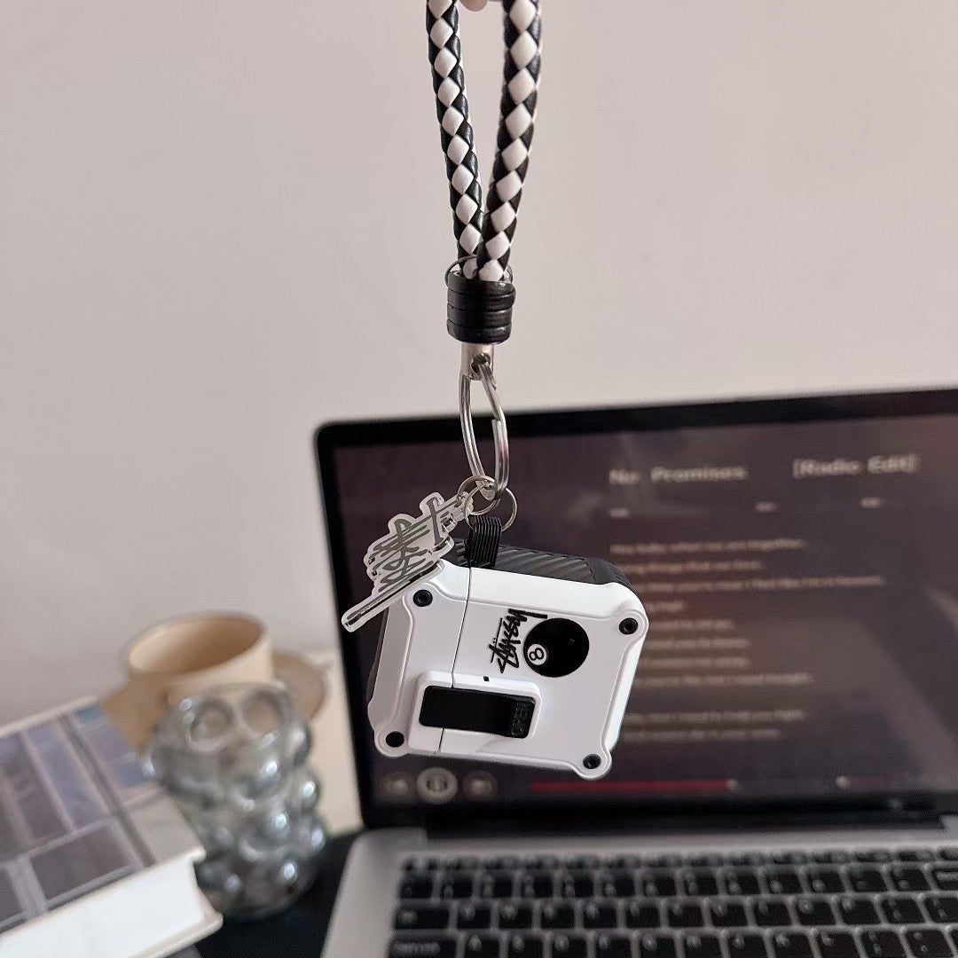 Streetwear masszív AirPod tok fonott hurkos pánttal