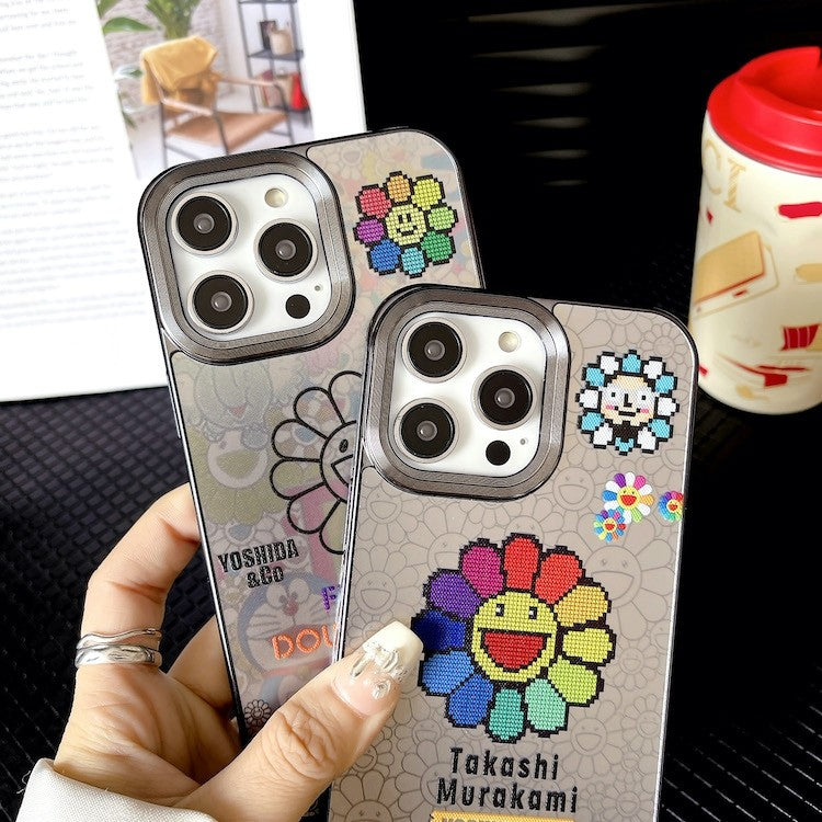 Digital Sunflower Kawaii iPhone Case
