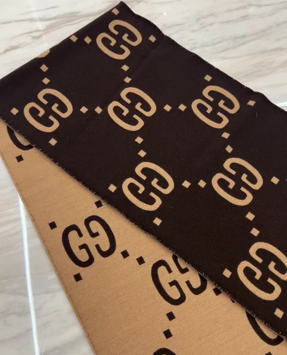 Cozy Double-Sided Knitted Monogram Scarf – Winter Luxury Essential