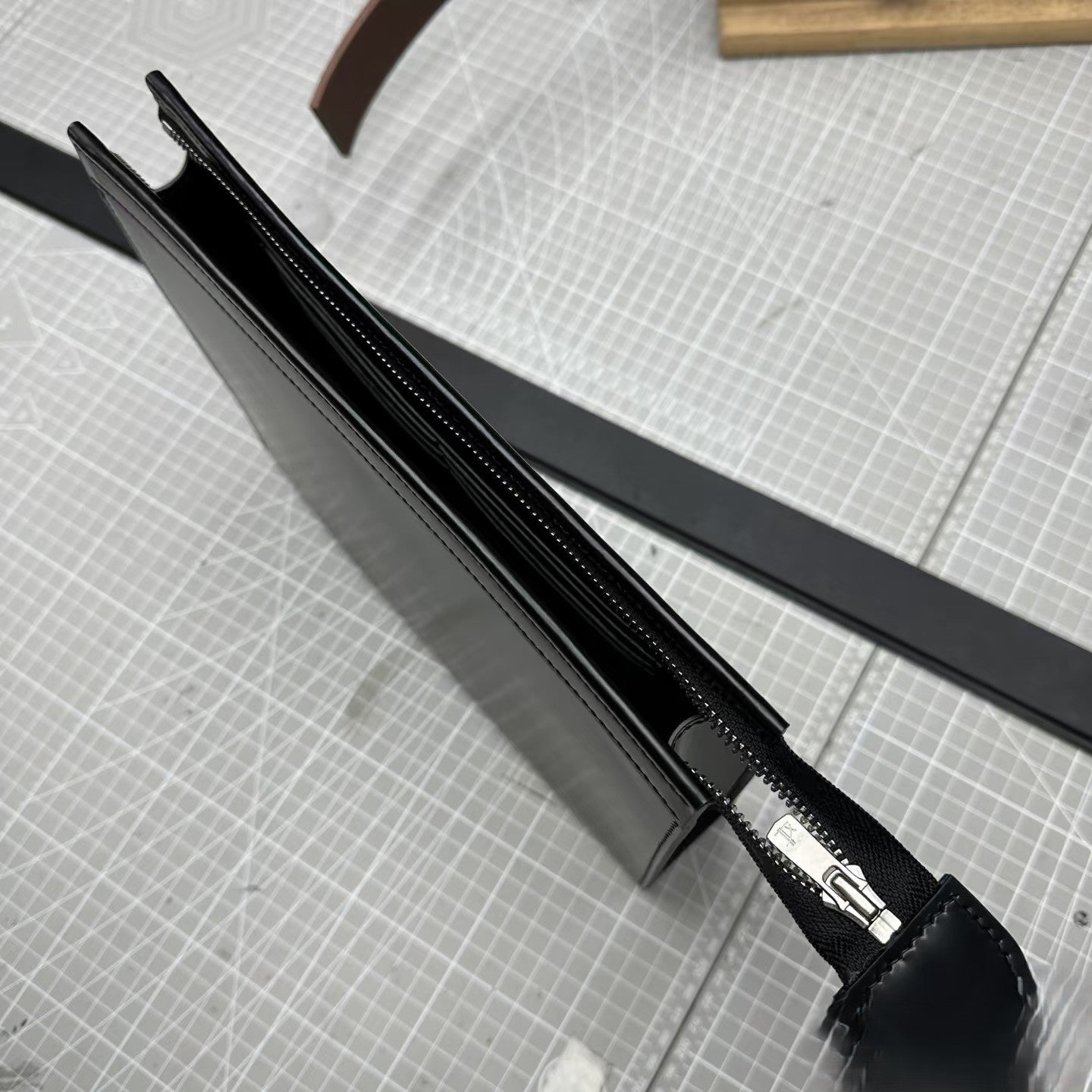 High-quality leather clutch bag