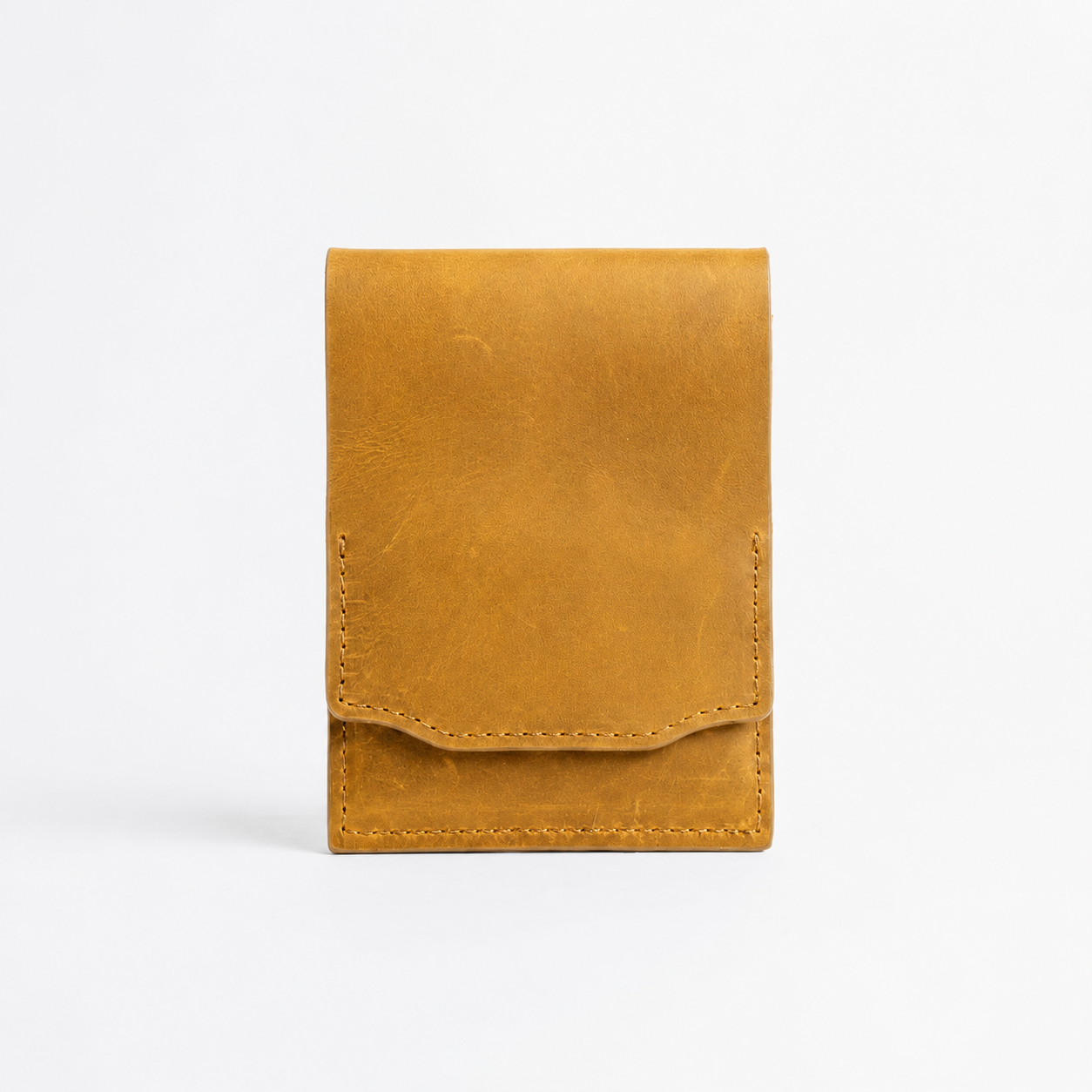 Vintage Handcrafted Full-Grain Leather Snap Wallet