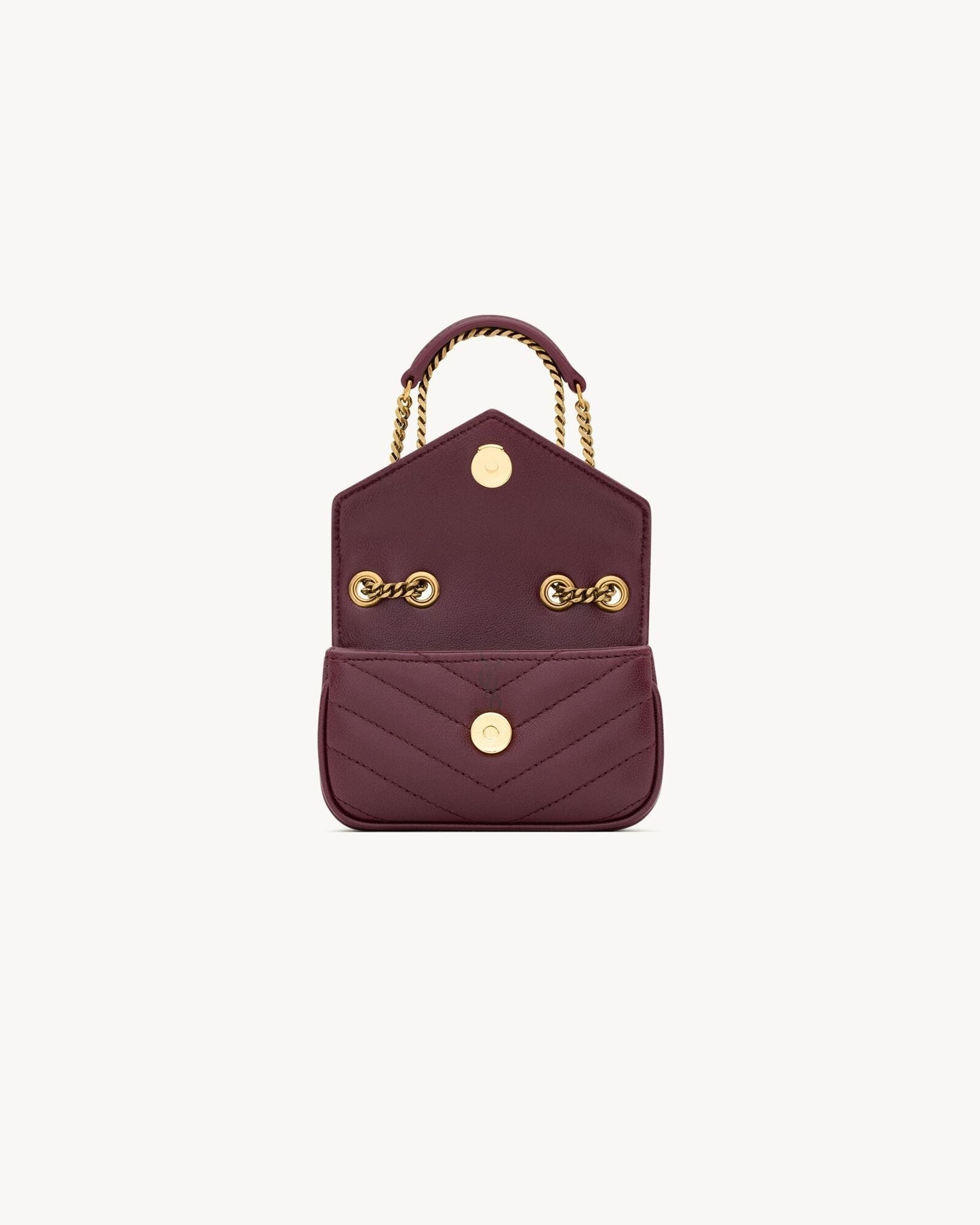L-Y Cartera de cuero con mini cadena ajustable