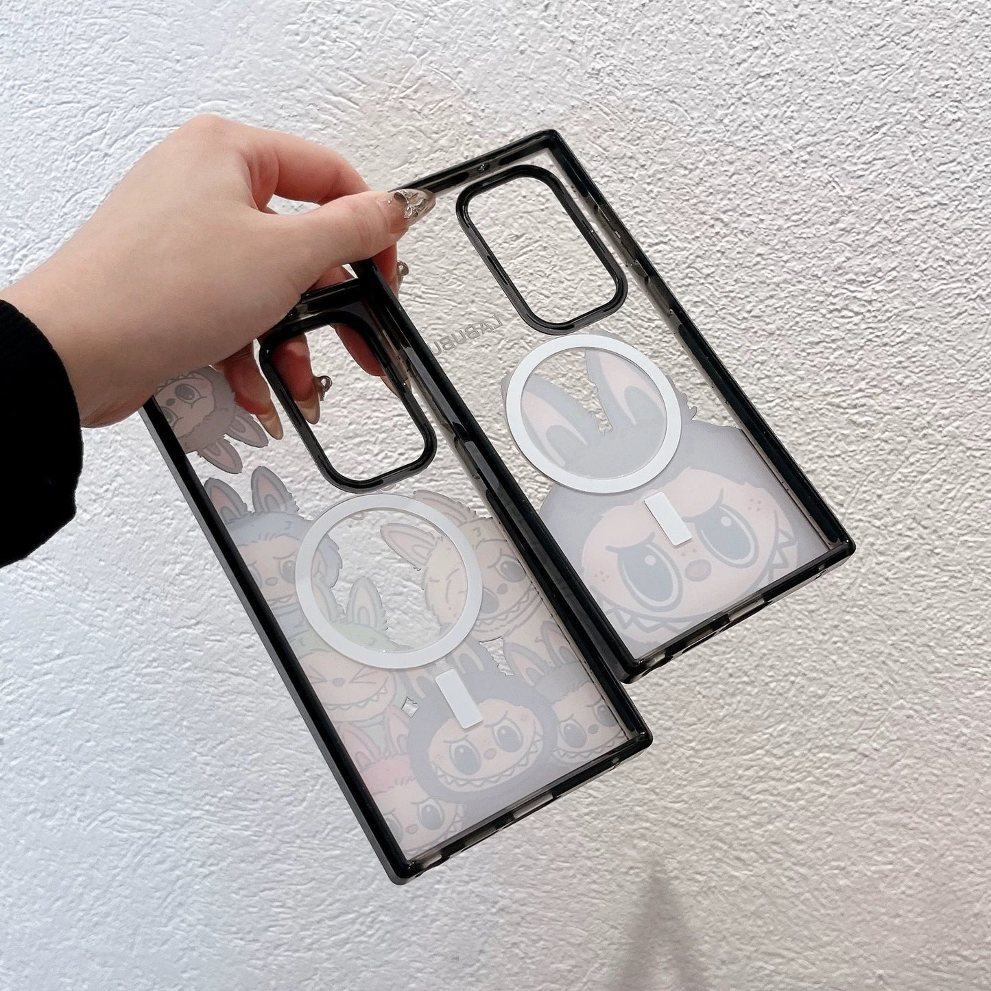 Søt tegneserie Labubu | Utflukt Sove - Telefonveske Samsung Galaxy S25 S24 S23 S22 Ultra