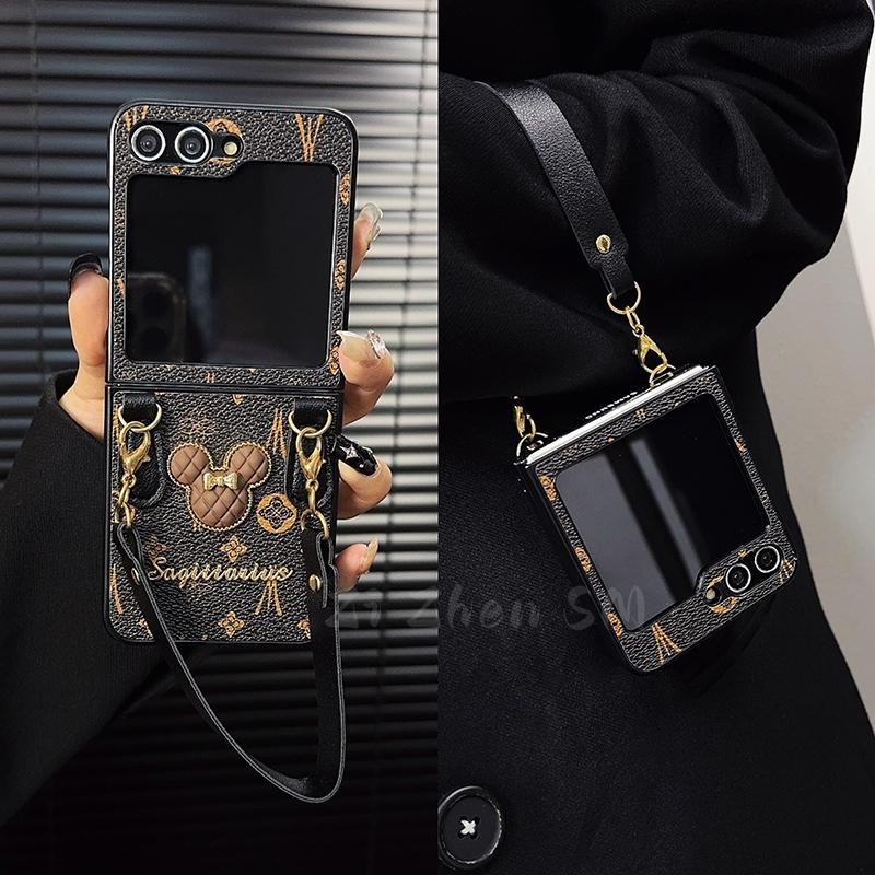 Funda de cuero de lujo para Samsung Galaxy Z Flip 5/4/3