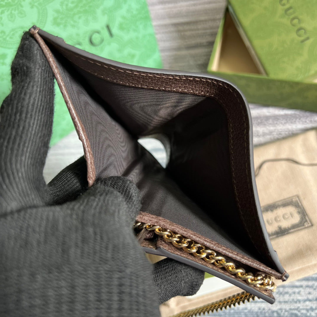 Ophidia GG 卡包錢包 Supreme 帆布米色女式 4.3 英寸/11 厘米 523155 96IWG 8745