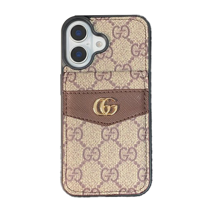Custodia per iPhone con custodia per carte GG