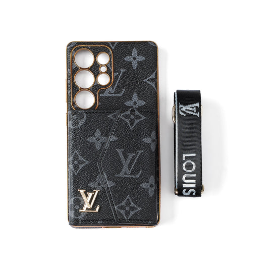 Advanced Leather Samsung Phone Case with Wallet and Strap.