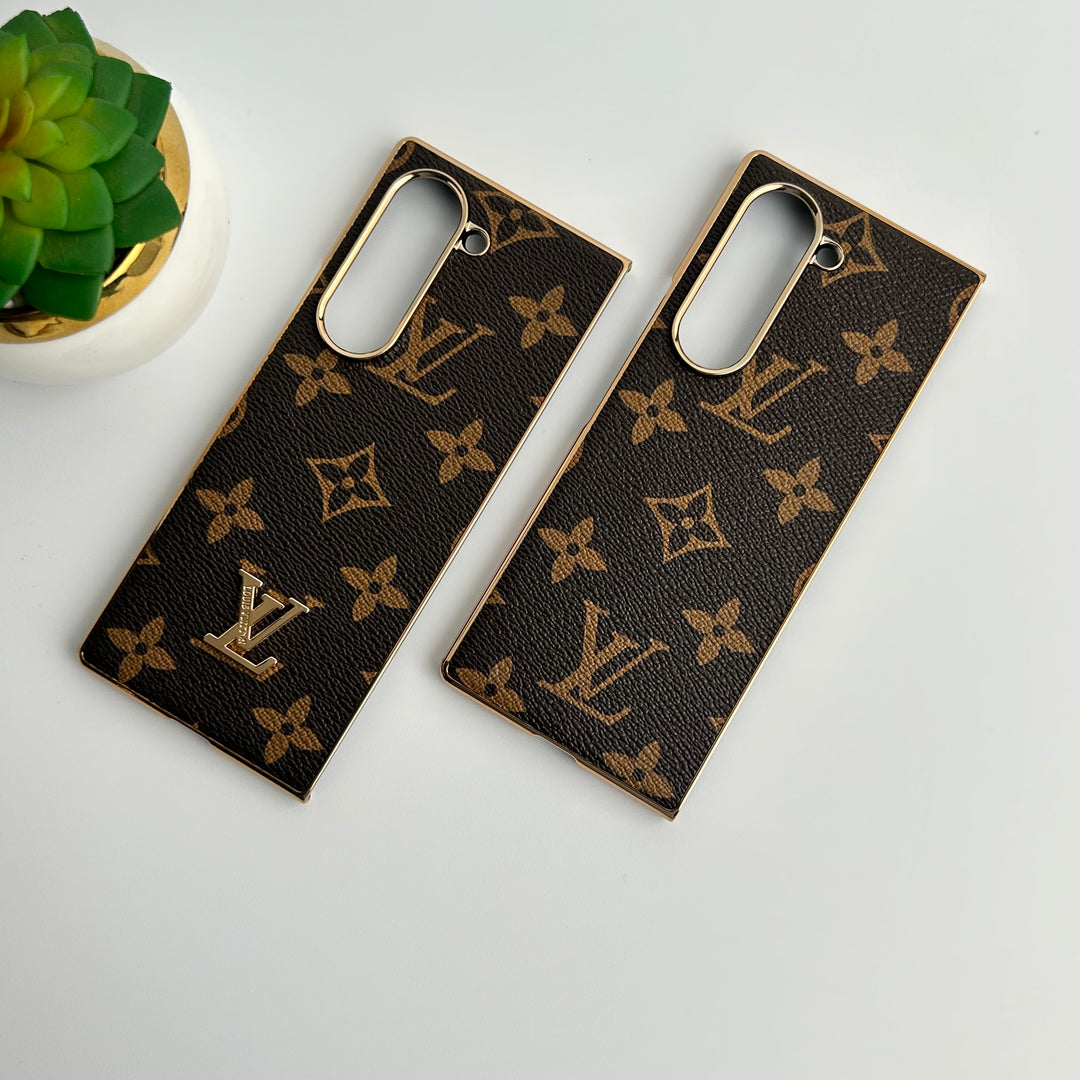 三星 Galaxy Z Fold 6 豪華鍍金皮革保護殼