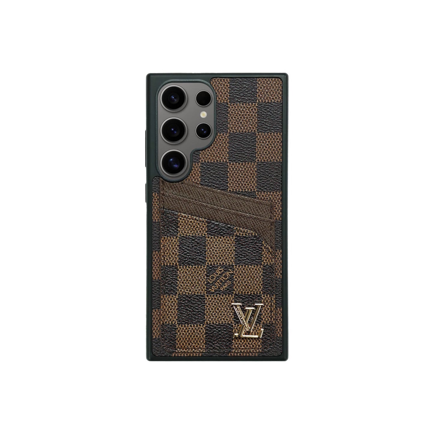 Simple Cardholder Checked Up Brown Case | Samsung