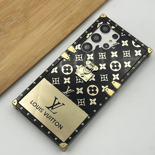 豪華品牌行李箱帶鏈條適用於三星 Galaxy S25/24/23 系列