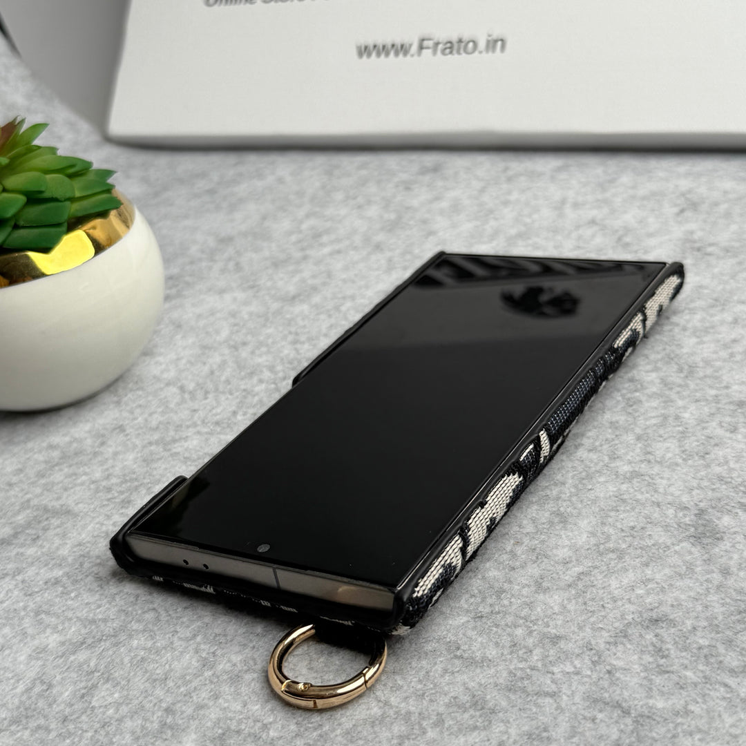 豪華品牌 C Dior 皮帶圖案保護殼 適合三星 Galaxy