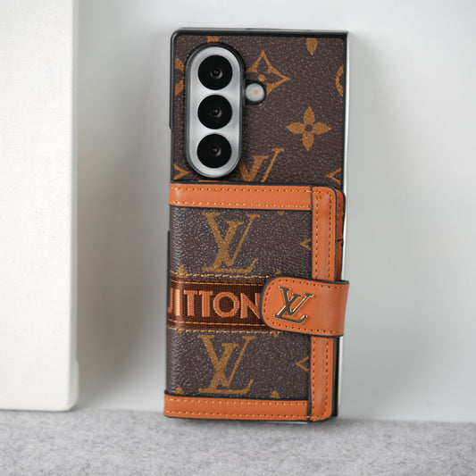 奢華品牌卡包斜挎吊帶保護殼適用於三星 Z Fold