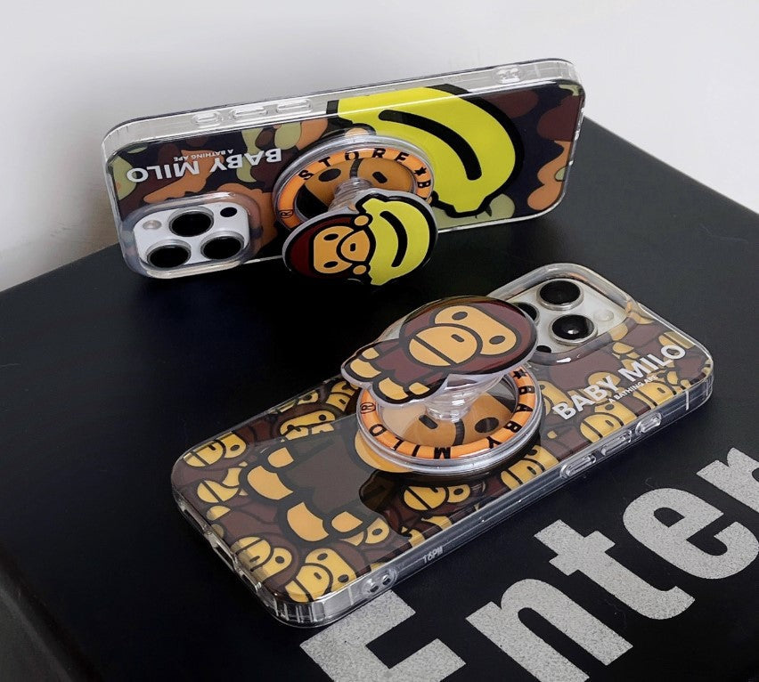 Streetwear MagSafe Baby Monkey iPhone Case with Grip