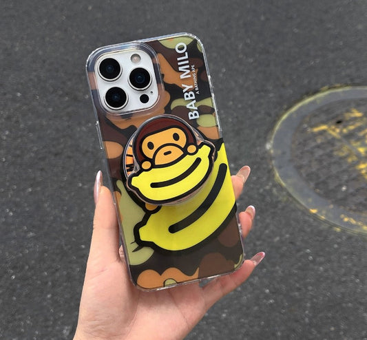 Capa para iPhone Streetwear MagSafe Baby Monkey com alça