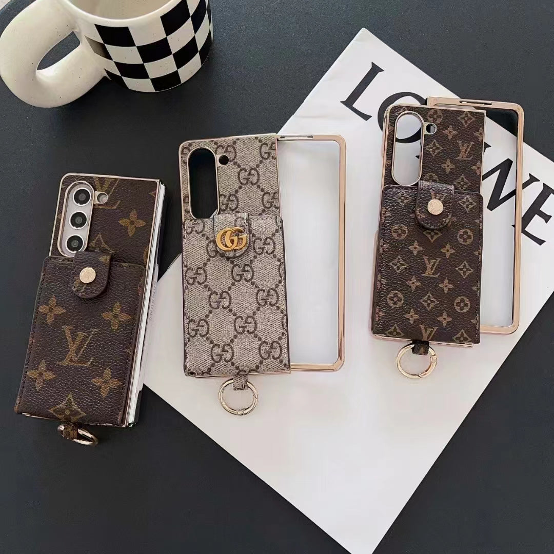 豪華電鍍字母組合卡包斜挎包三星 Z 折疊包