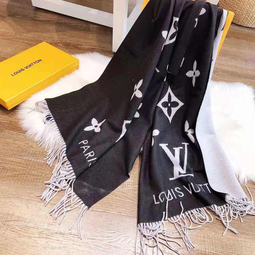 Luxus megfordítható monogram kötött sál