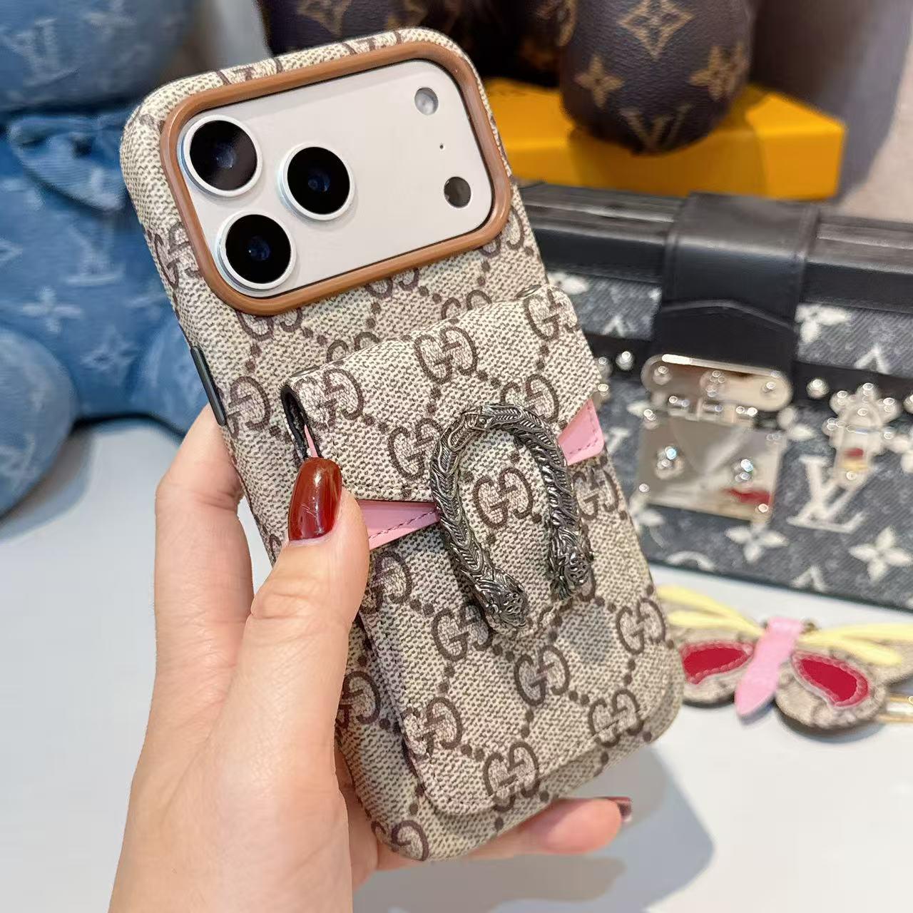 GG 經典帆布卡包 iPhone 手機殼