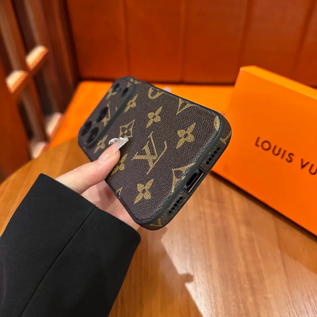 Premium Patterned Leather Protective Case for iPhone – Slide Camera Cover Design