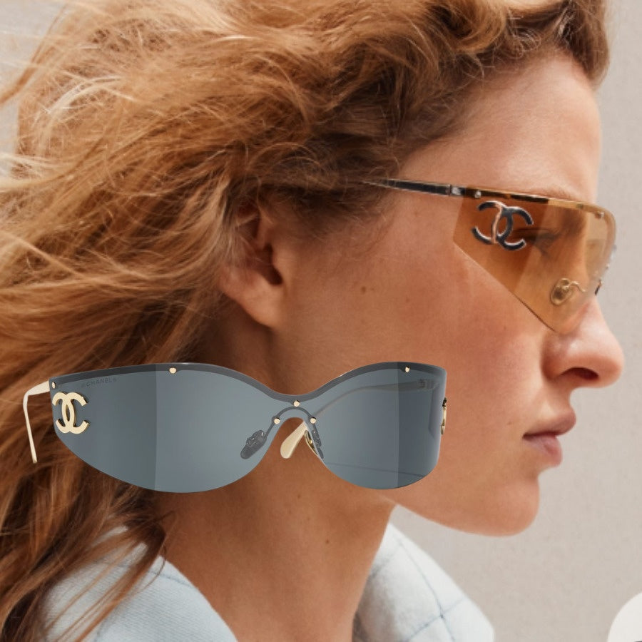 Luxury Rimless Shield Sunglasses | UV400 Fashion Oversized One-Piece Eyewear