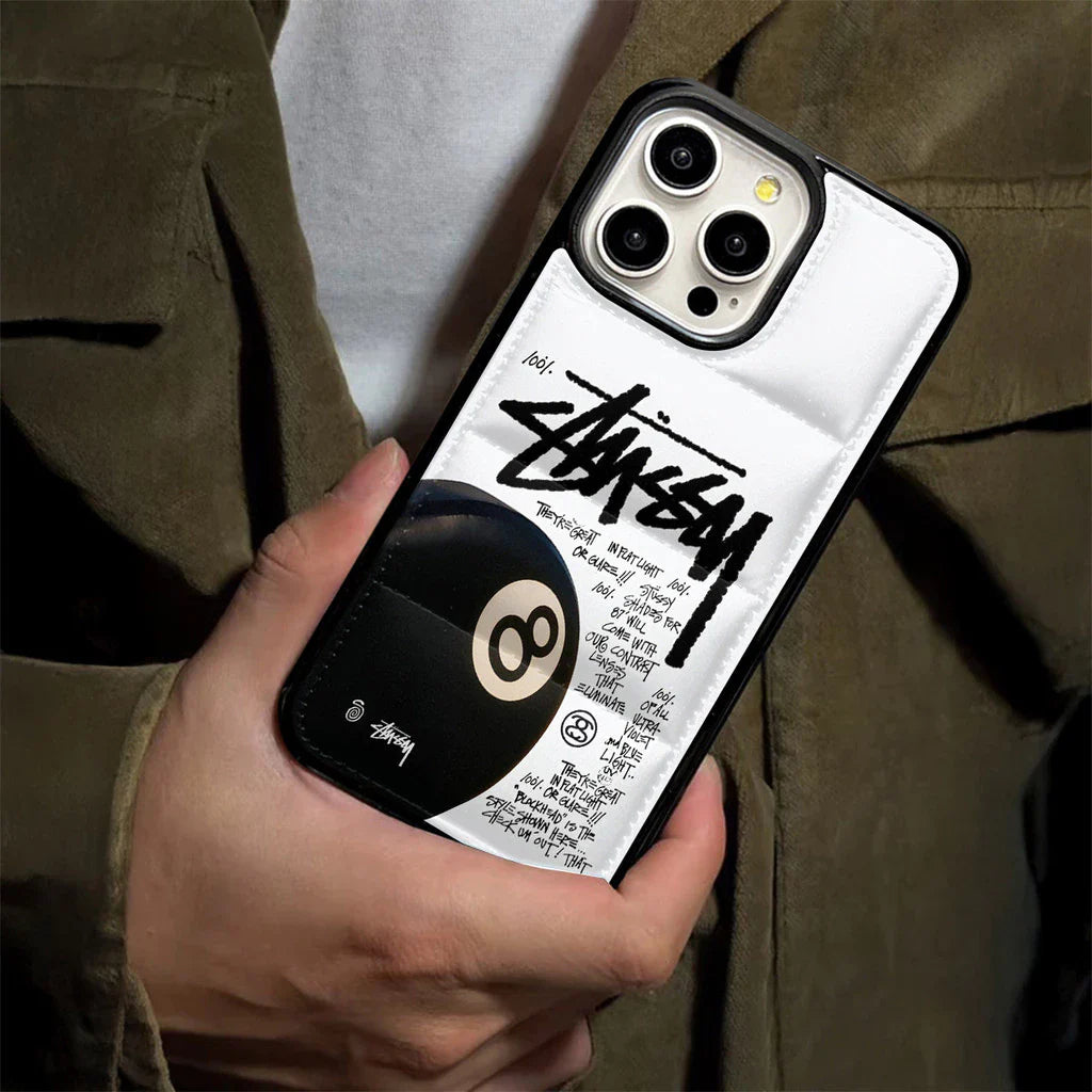 Crisp White Eightball Puffer Case