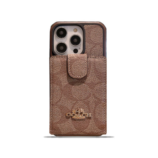Capa Coach para iPhone com carteira -LBK241416