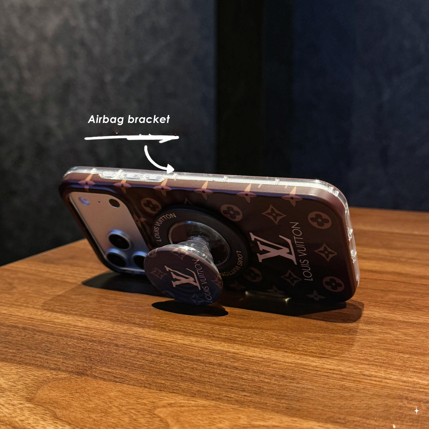 Luxury MagSafe-Compatible Magnetic Phone Case with Detachable Airbag Stand