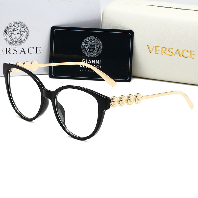 Metalowe okulary przeciwsłoneczne z ramką Medusa