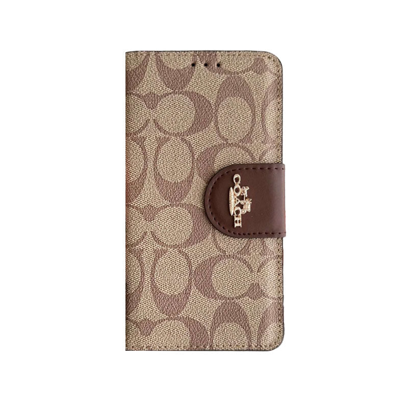 Coach iPhone Case Nahkainen läppäkotelo korttitelineellä Musta-PTK241622