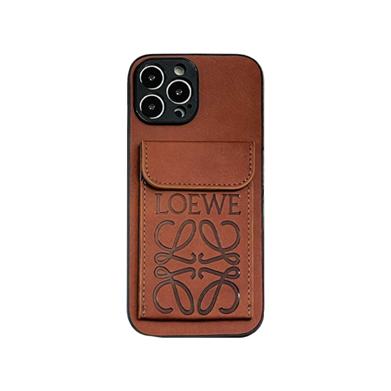 LOEWE iPhone-kotelo ja korttipidike Brown-LZP241448