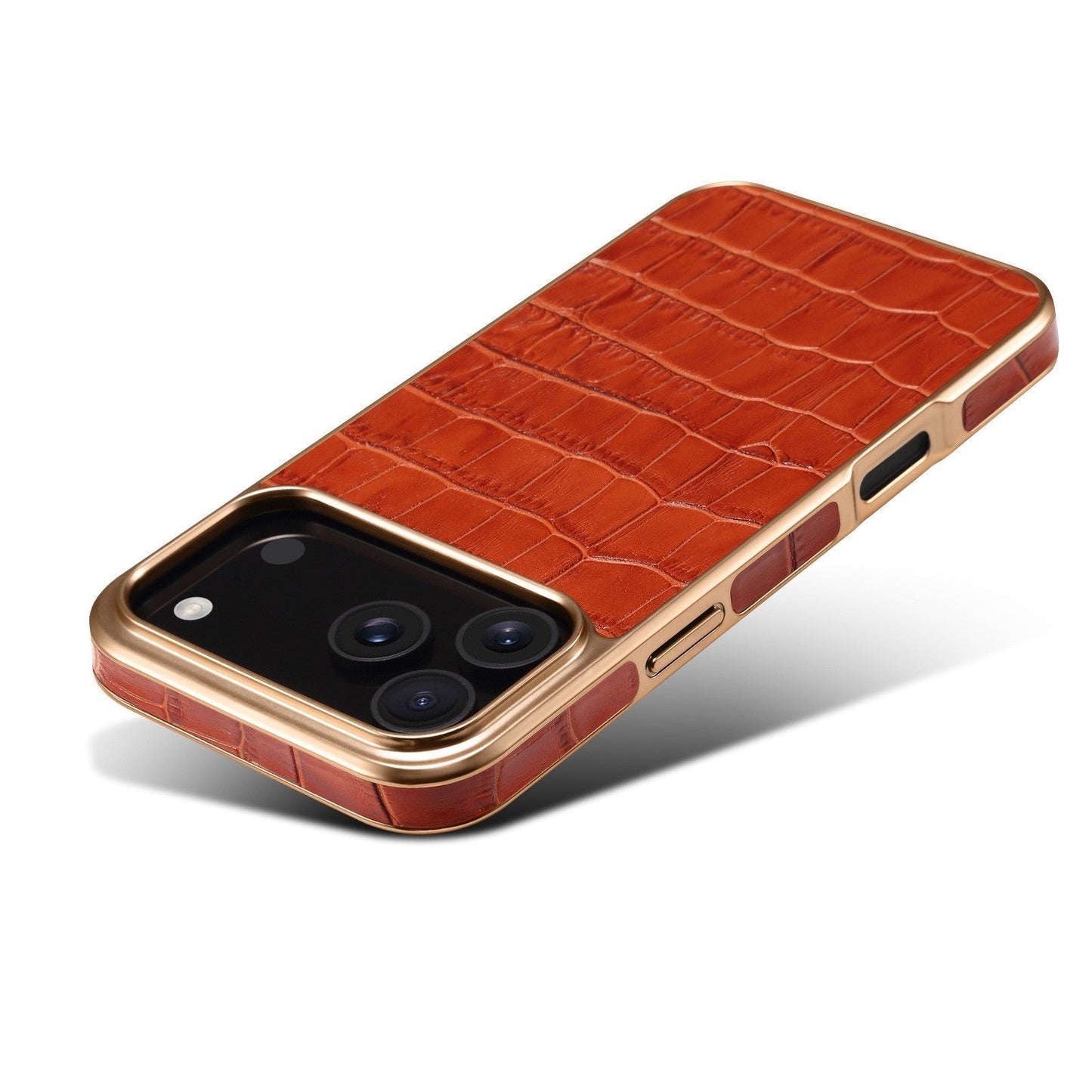 Croc-dombornyomott bőr tok iPhone tokhoz