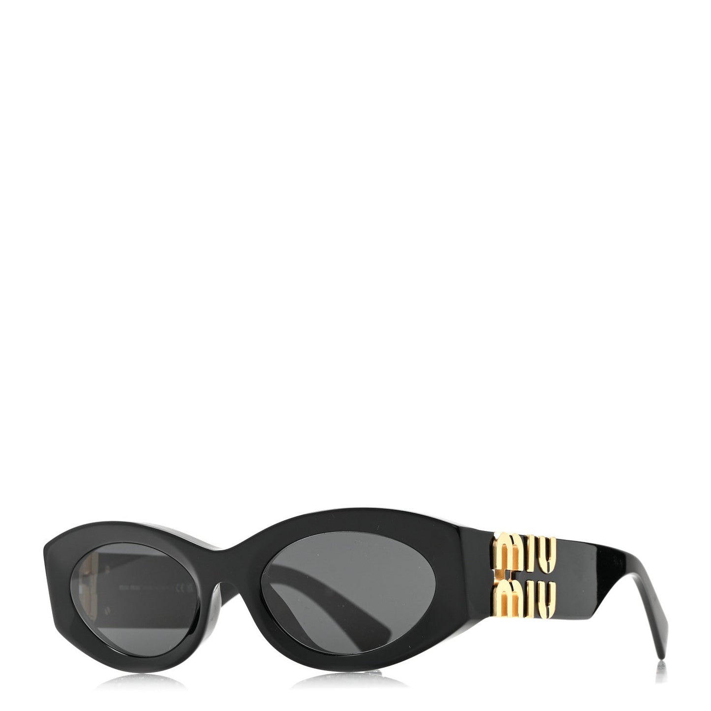 Acetate Oval Glimpse Sunglasses Black