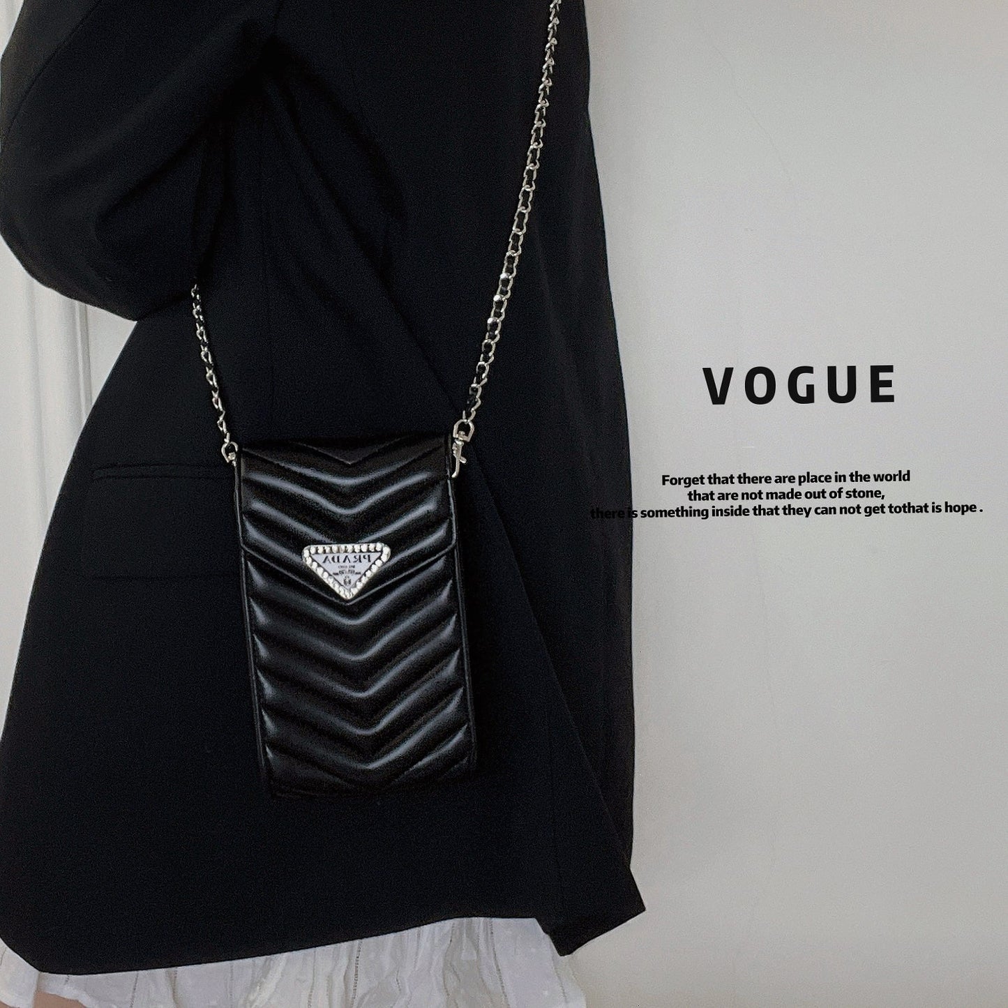 斜挎皮革手機包