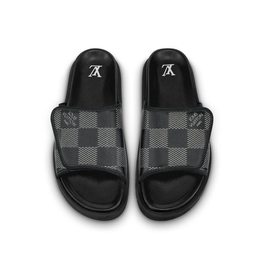 Luxury Checkerboard Slides, Perfect for Daily & Street Style