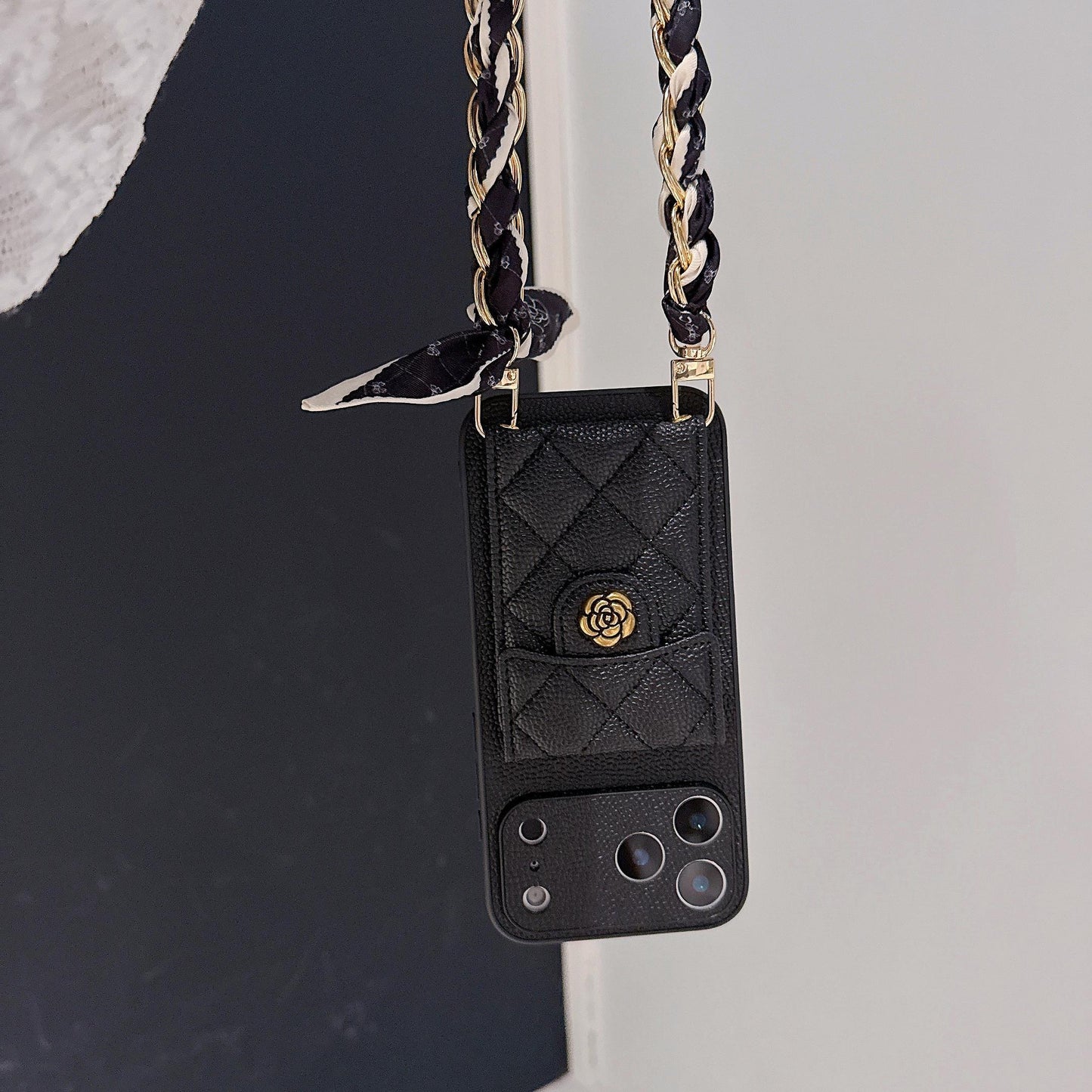 Advanced Leather iPhone Case with Chain Strap