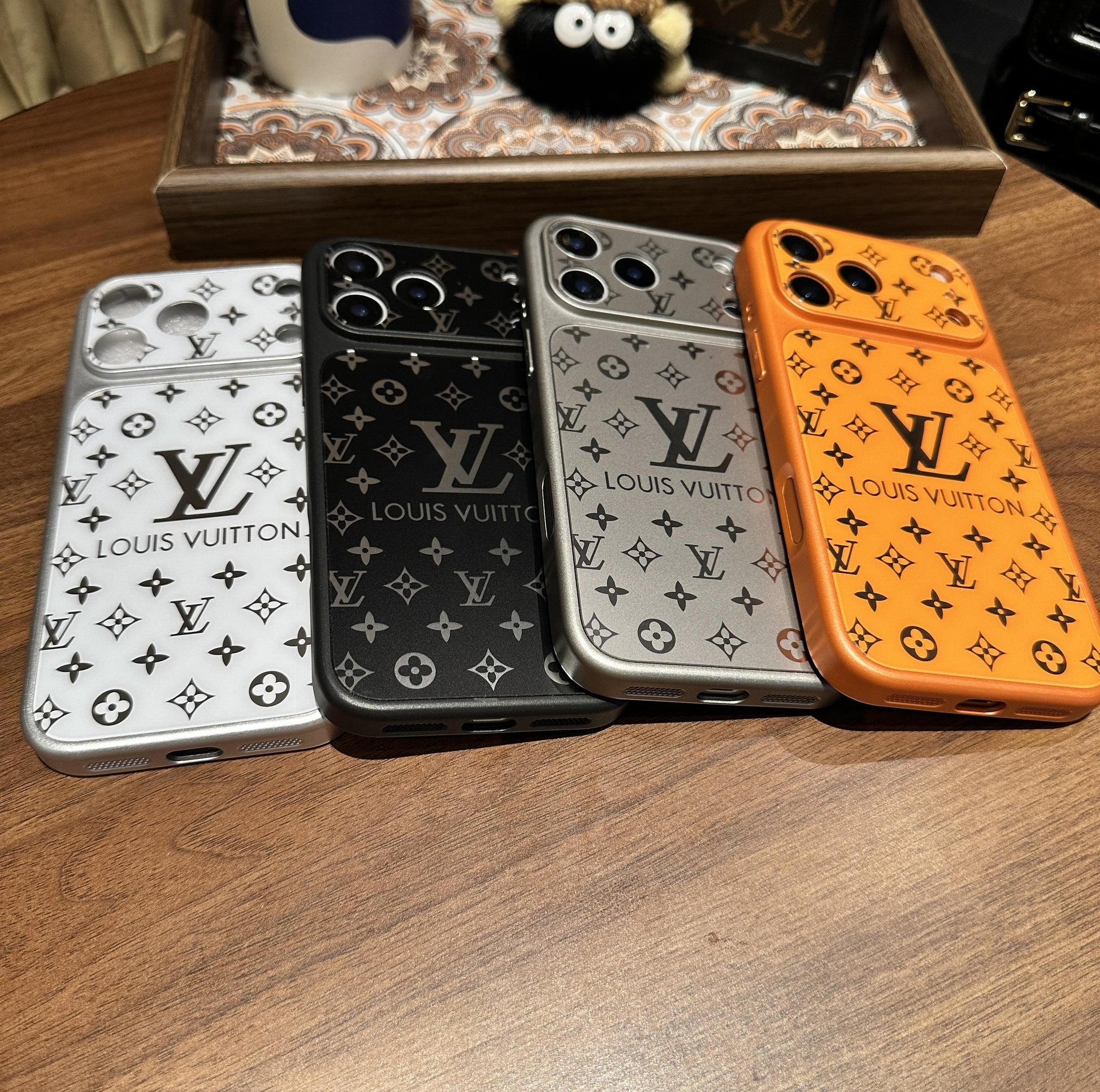 Luxury Monogram Matte Case with Shock-Absorbing Soft Edges