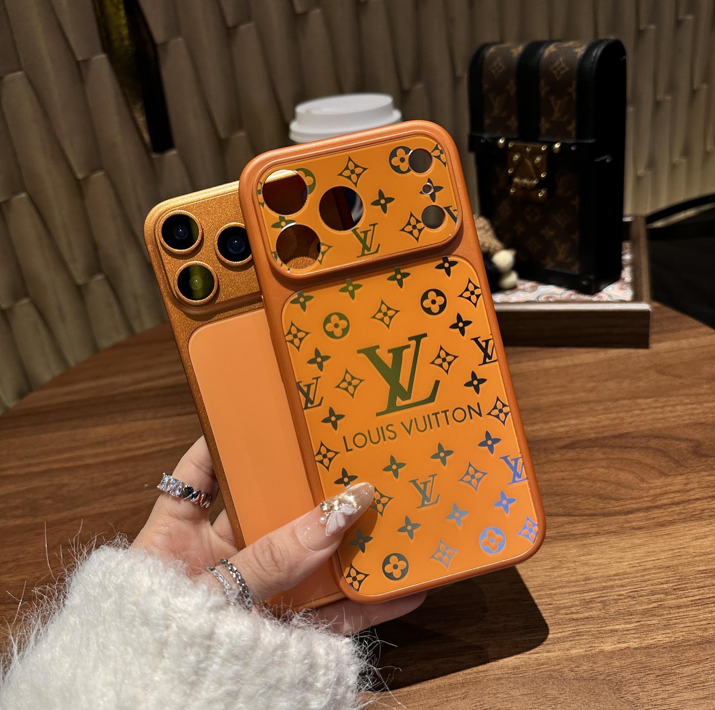 Luxury Monogram Matte Case with Shock-Absorbing Soft Edges