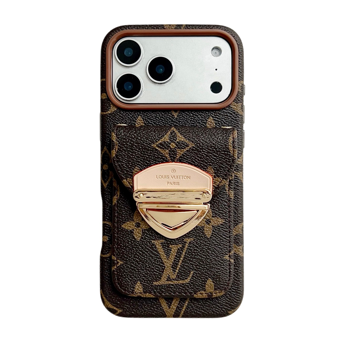 Lyxigt axelbandsskal till iPhone med kortficka & Avtagbar rem