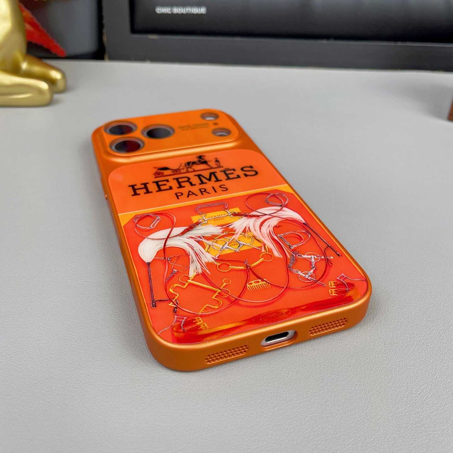 Роскошный чехол для iPhone серии H Orange Series