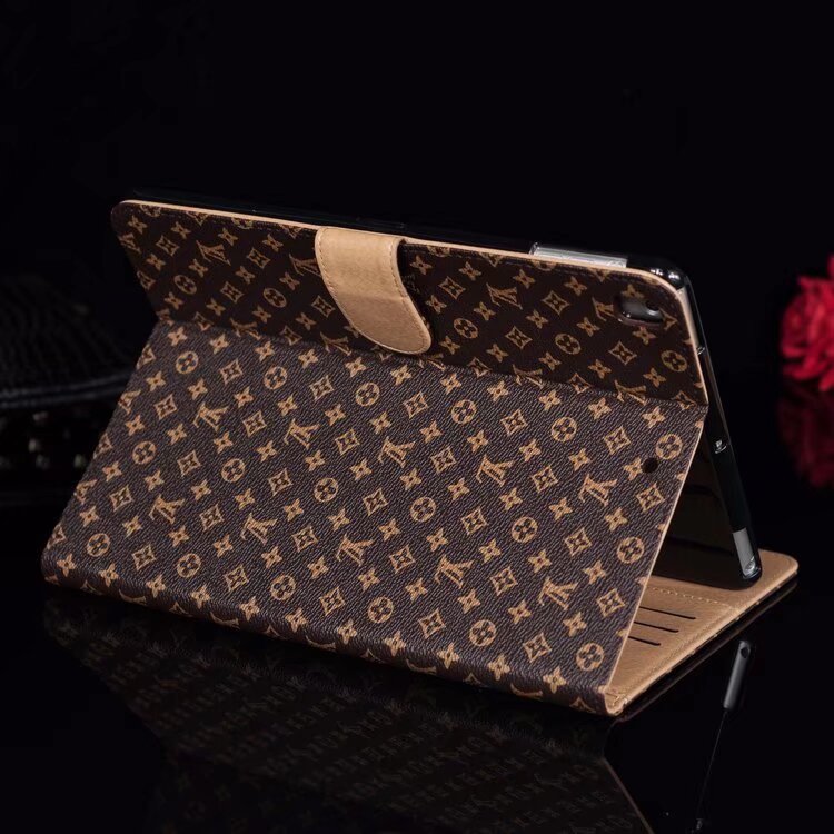 Elegáns Monogram Canvas Flip Cover Apple iPad védő bőr tok