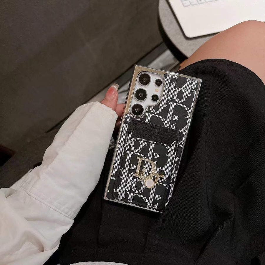 別緻標誌性時尚三星手機殼帶卡袋