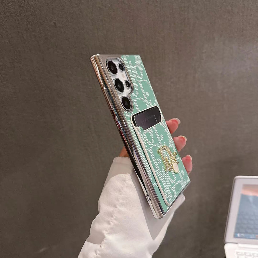 別緻標誌性時尚三星手機殼帶卡袋