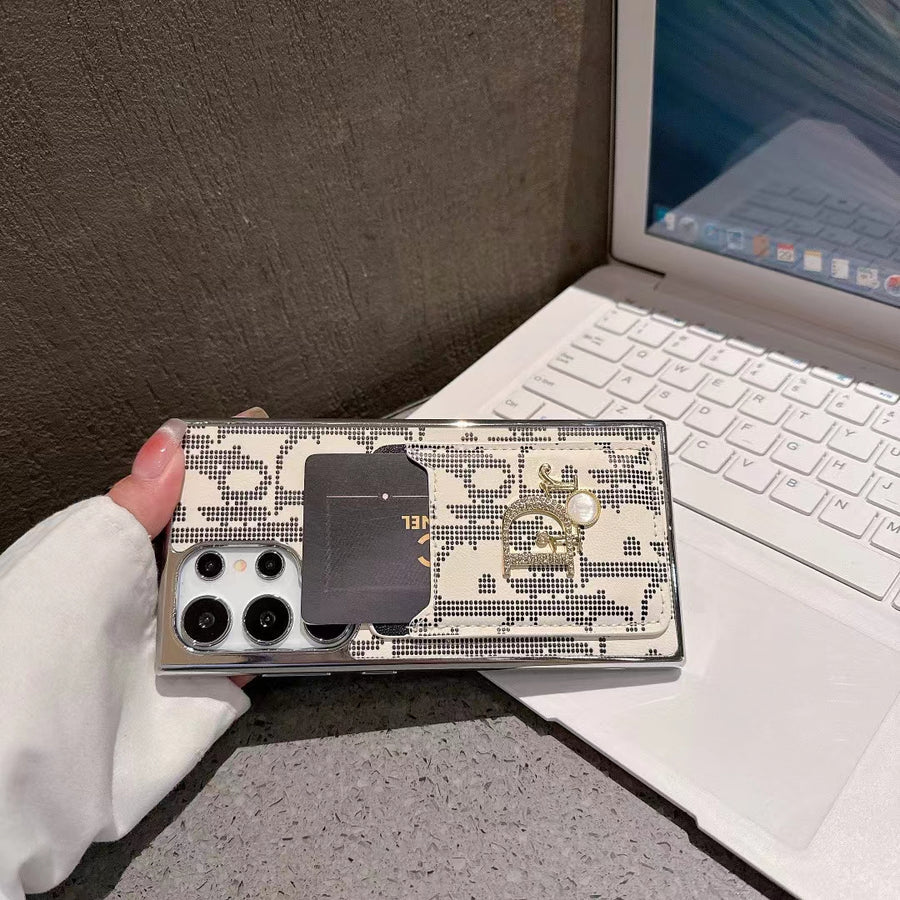 別緻標誌性時尚三星手機殼帶卡袋