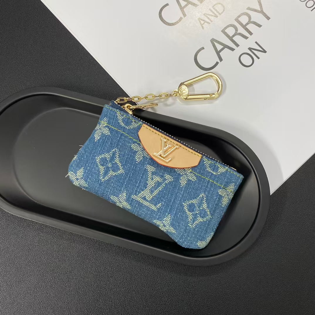 Portamonete di lusso con monogramma - Elegante & Portafoglio portachiavi compatto