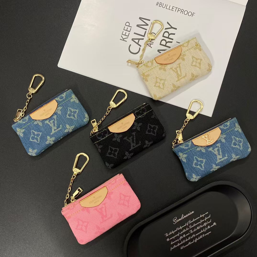 Portamonete di lusso con monogramma - Elegante & Portafoglio portachiavi compatto