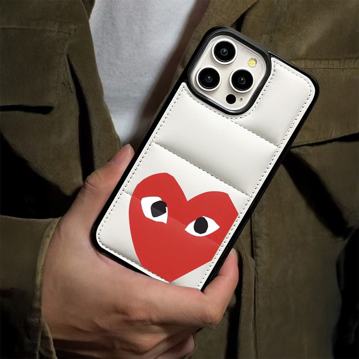 Urban Puffer iPhone Case â€?Heart Design