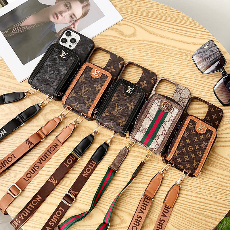 Etui na iPhone'a z łańcuszkiem na karty Lou GG