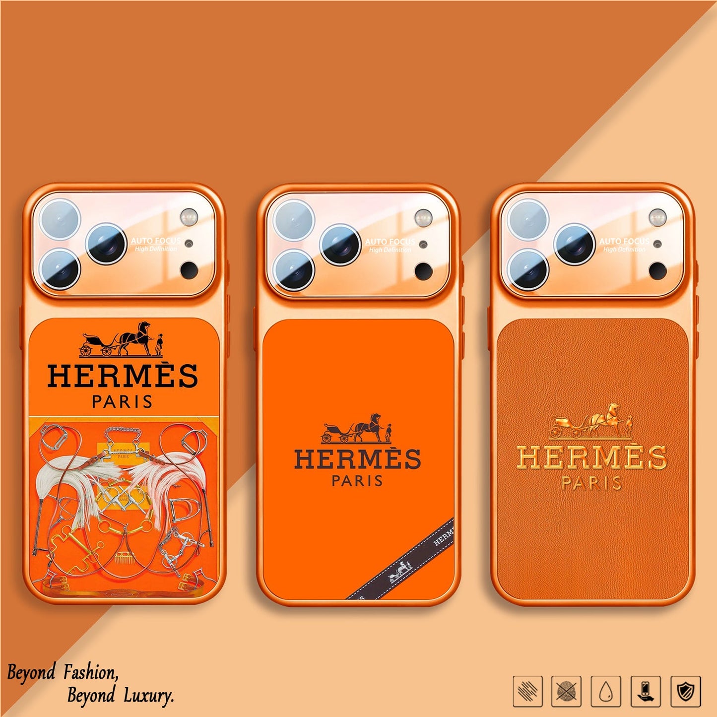 Роскошный чехол для iPhone серии H Orange Series