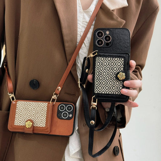 Capa para iPhone CC Camélia Crossbody