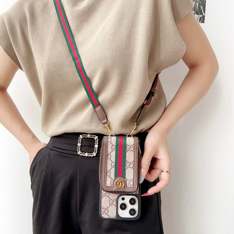 Lou GG Kartenhalter-Ketten-iPhone-Hülle